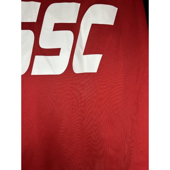 SSC Track Jacket Mens Medium Red Black Soccer Vintage Adidas Full Zip Pockets 14 - Picture 7 of 12